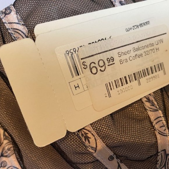 Underwire Balconette Sheer Mesh Bra - Picture 5 of 6